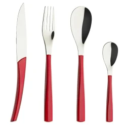 QUARTZ MIROIR ROUGE Coffret 24 couverts