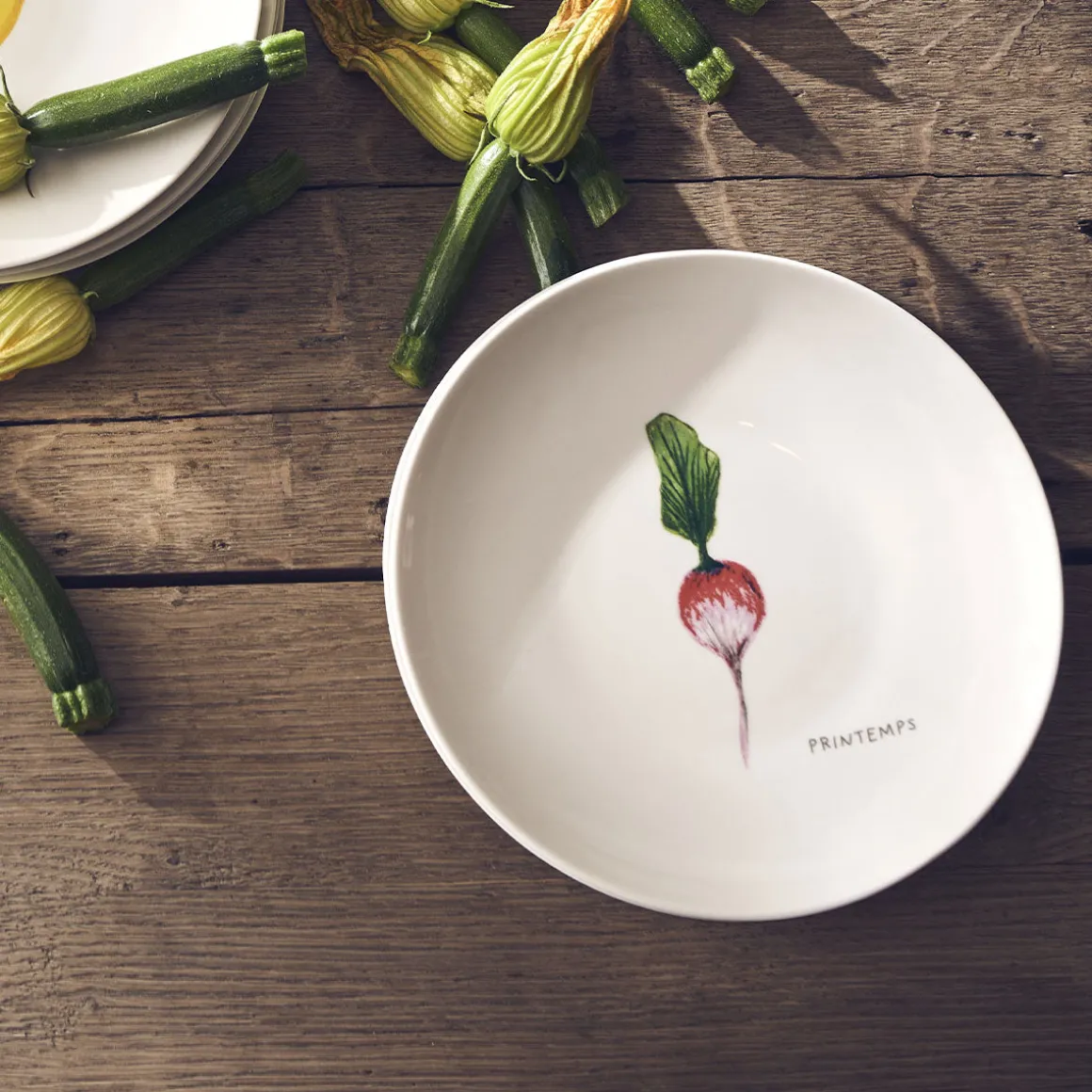 SAISONS Coffret 4 assiettes 19 cm légumes