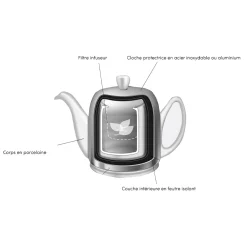 SALAM CLASSIQUE Théière 8 tasses cloche mat