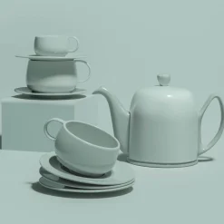 SALAM MONOCHROME Théière 6 tasses cloche vert amande