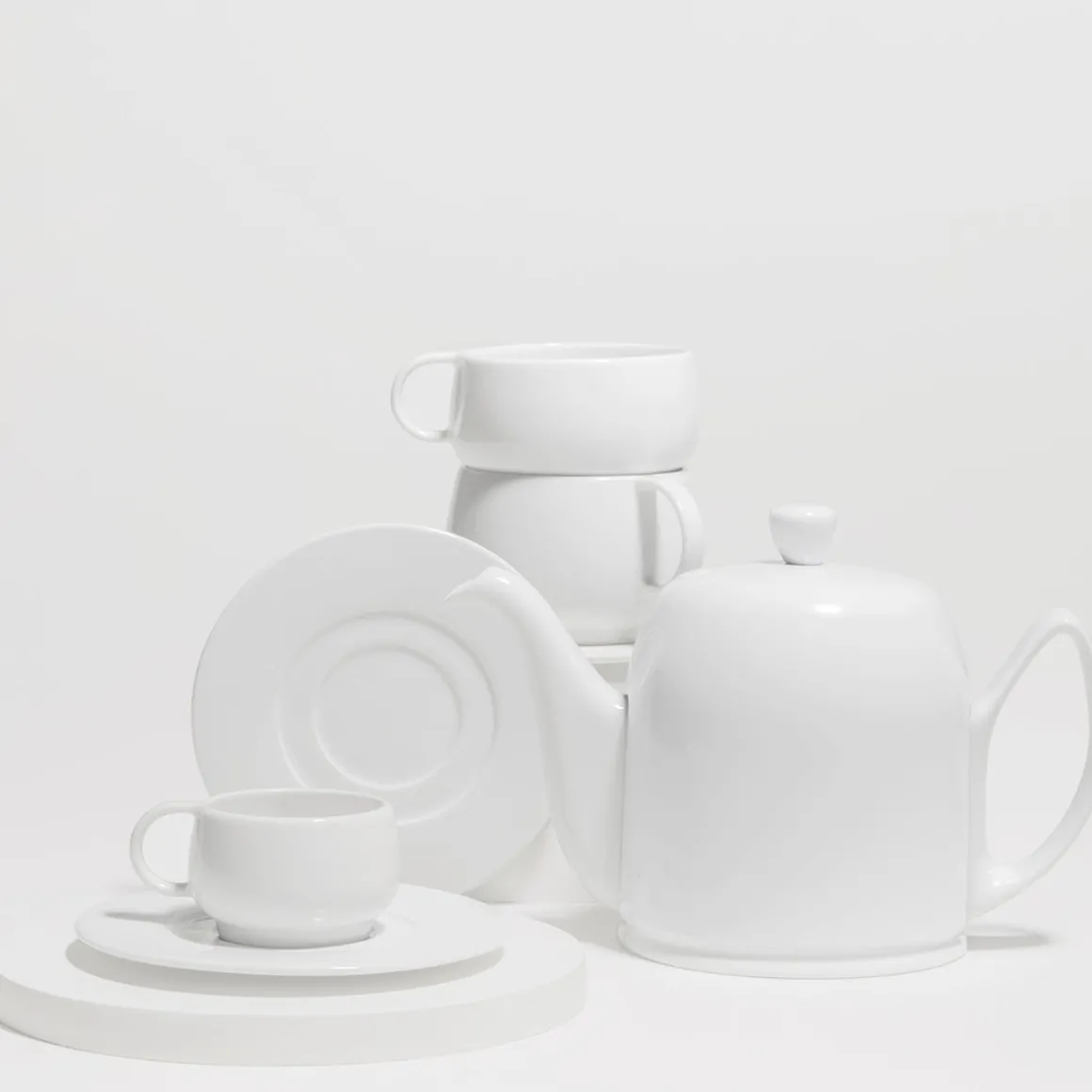 SALAM MONOCHROME Théière 6 tasses cloche blanche